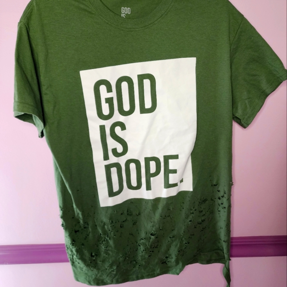 God Is Dope Women's T-Shirt Sz. M